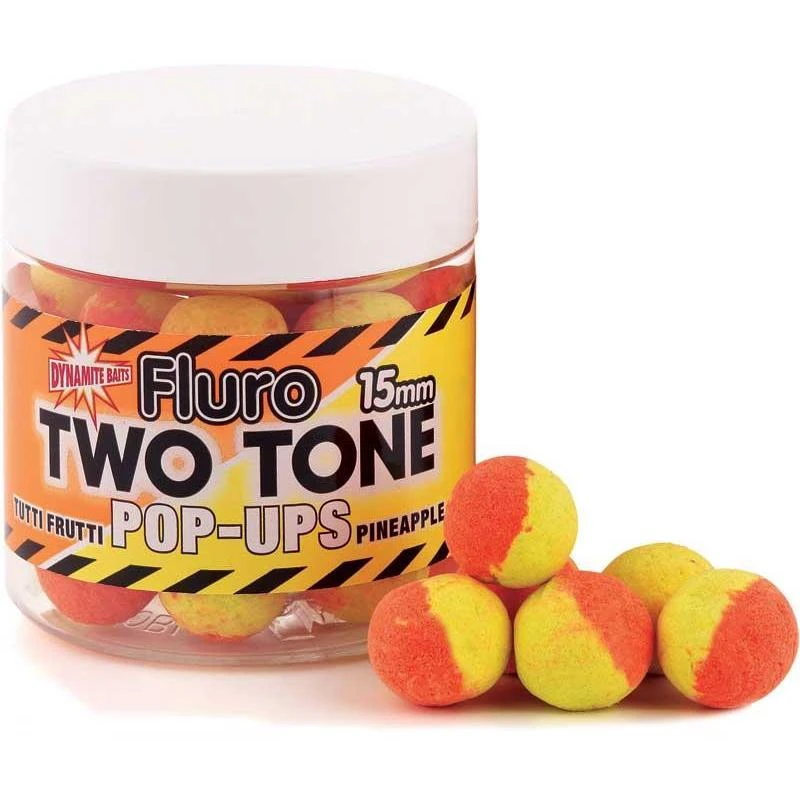 BOUILLETTE FLOTTANTE DYNAMITE BAITS FLURO TWO TONE POP-UPS TUTTI FRUTTI & PINEAPPLE 3 BOUILLETTE FLOTTANTE DYNAMITE BAITS FLURO TWO TONE POP-UPS TUTTI FRUTTI & PINEAPPLE