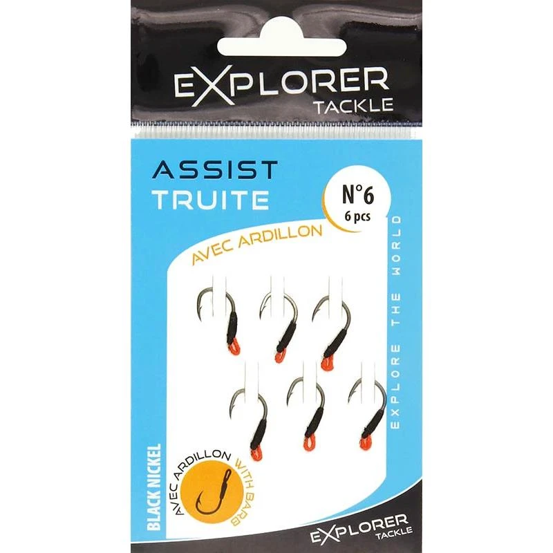 HAMEÇON EXPLORER TACKLE ASSIST TRUITE AVEC ARDILLON - PAR 6 3 HAMEÇON EXPLORER TACKLE ASSIST TRUITE AVEC ARDILLON - PAR 6