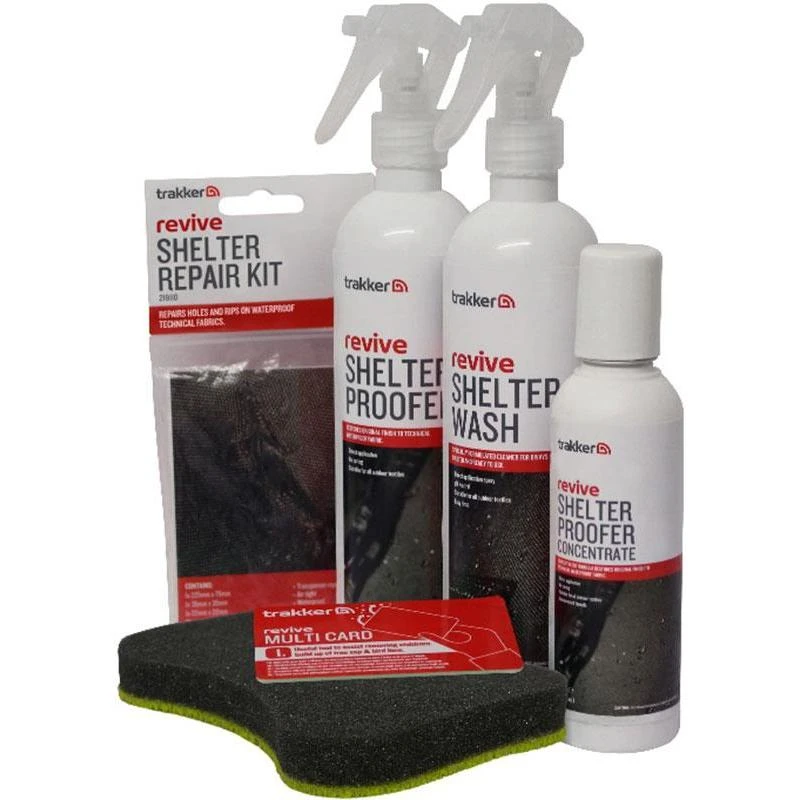 KIT D’ENTRETIEN TRAKKER REVIVE SHELTER COMPLETE CARE KIT 3 KIT D’ENTRETIEN TRAKKER REVIVE SHELTER COMPLETE CARE KIT