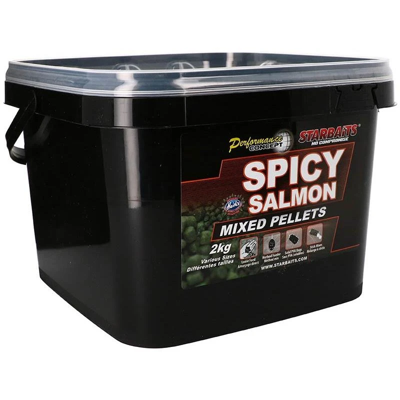 PELLET STARBAITS PERFORMANCE CONCEPT SPICY SALMON PELLETS MIXED 3 PELLET STARBAITS PERFORMANCE CONCEPT SPICY SALMON PELLETS MIXED