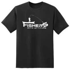 TEE SHIRT MANCHES COURTES HOMME FISHXPLORER FISHER WITH ATTITUDE - NOIR