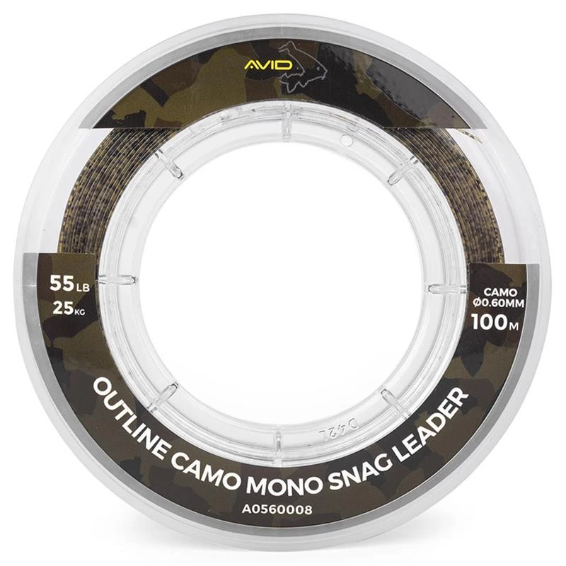 TETE DE LIGNE AVID CARP OUTLINE CAMO MONO LEADER - 100M 3 TETE DE LIGNE AVID CARP OUTLINE CAMO MONO LEADER - 100M