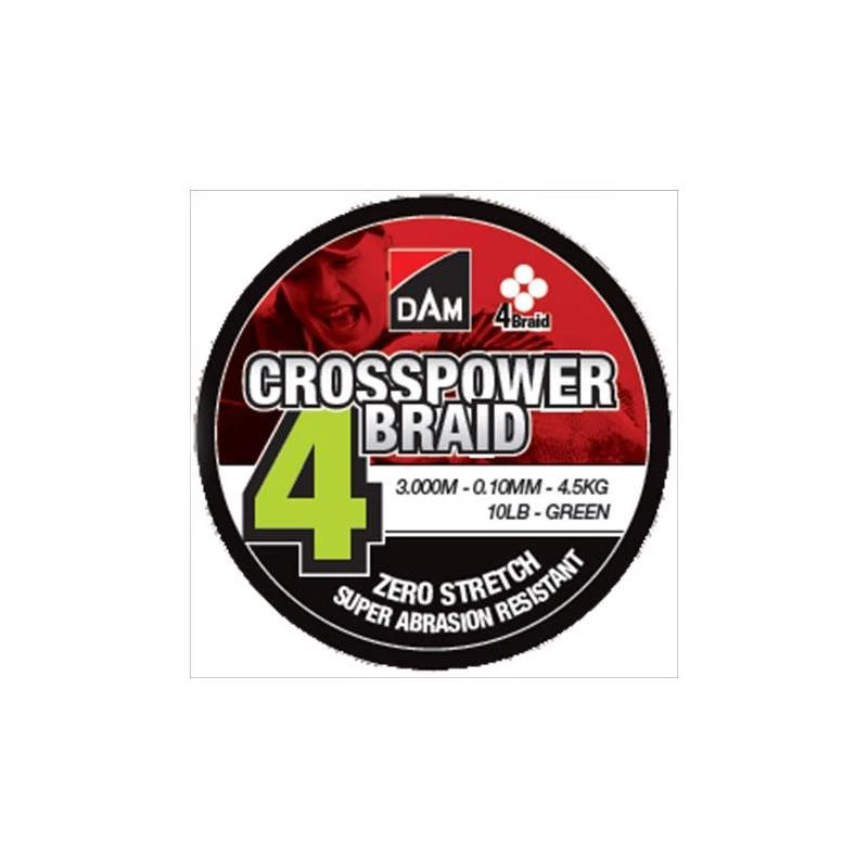 TRESSE DAM CROSSPOWER 4-BRAID - 3000M 3 TRESSE DAM CROSSPOWER 4-BRAID - 3000M