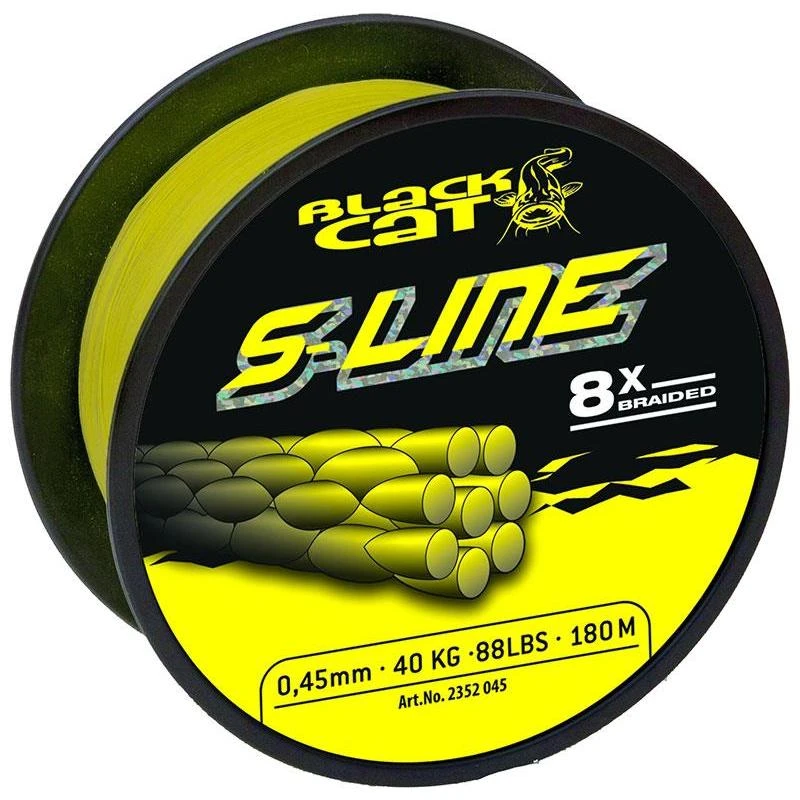 TRESSE SILURE BLACK CAT S-LINE - JAUNE 3 TRESSE SILURE BLACK CAT S-LINE - JAUNE