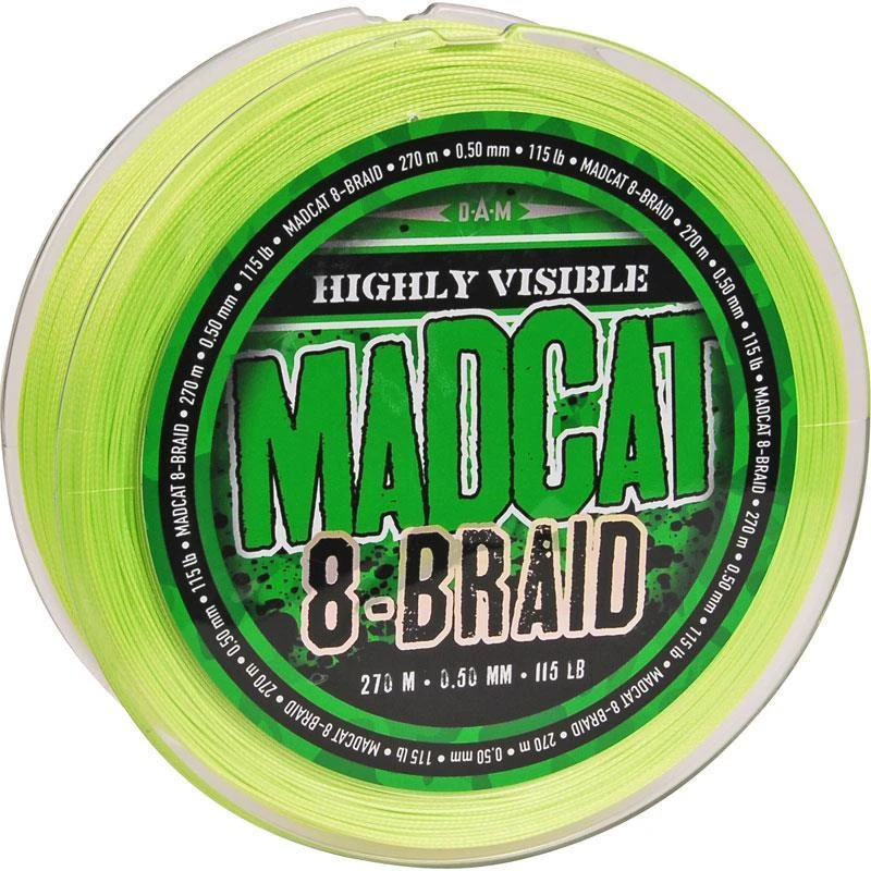 TRESSE SILURE MADCAT 8-BRAID - VERT 3 TRESSE SILURE MADCAT 8-BRAID - VERT