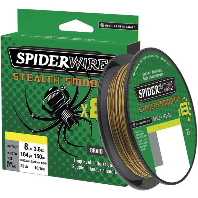 TRESSE SPIDERWIRE STEALTH SMOOTH 8 CAMO - 300M 3 TRESSE SPIDERWIRE STEALTH SMOOTH 8 CAMO - 300M